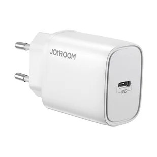 Joyroom 20W ładowarka ścienna USB PD zasilacz Fast Fast Charge Power Delivery 3.0 Quick Charge 4.0 + 18 W 3A kompatybilny ze smartfonem biały - Ładowarki do telefonów - miniaturka - grafika 1