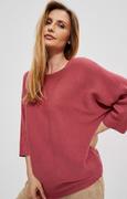Bluzki damskie - Sweter typu nietoperz 3904, Kolor brudny róż, Rozmiar S, Moodo - Primodo.com - miniaturka - grafika 1