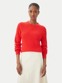 Swetry damskie - Tommy Hilfiger Sweter WW0WW44993 Czerwony Regular Fit - miniaturka - grafika 1