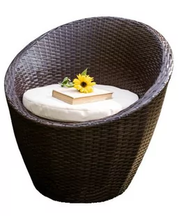 Krzesło tarasowe, ogrodowe, Modico, 72x72x70 cm, ciemny brąz - Fotele i krzesła ogrodowe - miniaturka - grafika 1