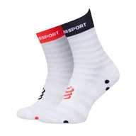Skarpetki damskie - Skarpety Niskie Unisex Compressport Pro Racing Socks v4.0 Ultralight Run Low XU00051B Biały - miniaturka - grafika 1