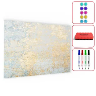 OUTLET Tablica na magnesy METALboards, złoty beton 90x60 cm - Biuro i firma OUTLET - miniaturka - grafika 1