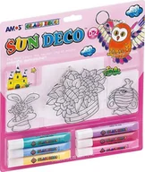 Przybory szkolne - Amos Farby witrażowe Amos Sun Deco 10.5ml x6 kolorów - - miniaturka - grafika 1