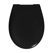 Deski sedesowe - Sensea Deska sedesowa wolnoopadająca wypinana termoplast Lena czarna - miniaturka - grafika 1