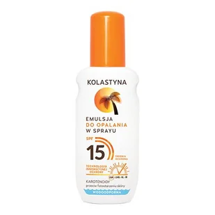 KOLASTYNA Emulsja do opalania w sprayu SPF 15, 200 ml - Balsamy i kremy do opalania - miniaturka - grafika 1