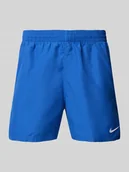 Kąpielówki męskie - Spodenki kąpielowe z nadrukiem z logo - miniaturka - grafika 1