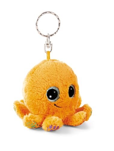 Breloczek GLUBSCHIS Ośmiornica Olly Polly 9cm - pomarańczowy - Pluszowy towarzysz przytulanka z kółkiem na klucze do smyczy, torby lub plecaka 61840