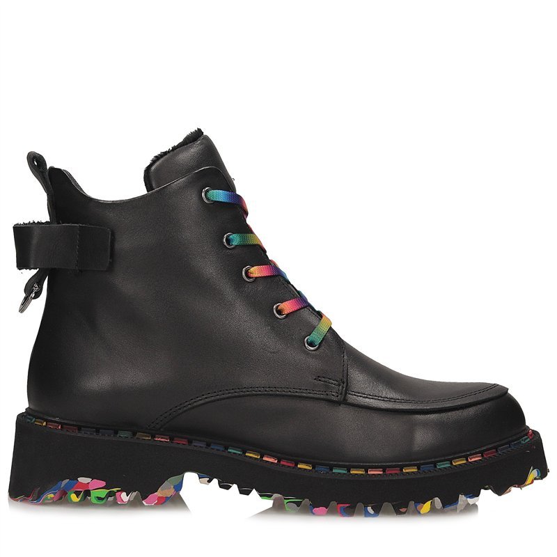 Klasyczne damskie trzewiki kolorowe sznurówki Toscanio MU 342.704 - 38