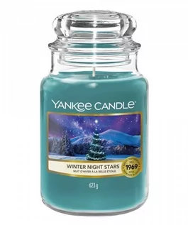 Świece - Yankee Candle Świeca zapachowa Słoik duży Winter Night Stars 623g - grafika 1