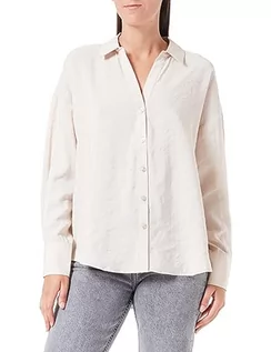 Koszule damskie - VERO MODA Koszula damska VMQUEENY L/S Oversized Shirt EXP GA, Kamie? Pumeksowy, M - grafika 1