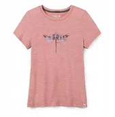 Koszulki i topy damskie - Smartwool W'S Merino Sport 150 Dragonfly Summit Short Sleeve Graphic Tee Slim Fit, J59, L - miniaturka - grafika 1