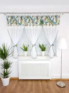 Firany - Firana złożona z 3 kokonów- zielona, firany gotowe na taśmie - miniaturka - grafika 1