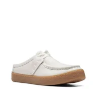 Półbuty damskie - Clarks Barleigh Mule [White Leather] - Rozmiar 39.5 - miniaturka - grafika 1