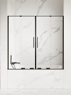 Parawan nawannowy New Trendy Smart 140x150 uniwersalny czarny EXK-4208 - Parawany nawannowe - miniaturka - grafika 1