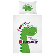 Pościel dla dzieci - Pościel niemowlęca, dino, 90 x 120 cm, zielono-szara - miniaturka - grafika 1