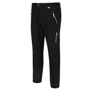 Męskie spodnie turystyczne softshell Regatta Mountain Winter czarne Rozmiar: 33R - Odzież trekkingowa męska - miniaturka - grafika 2