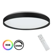 Lampy sufitowe - Plafoniera RINGO RGB 36W  Ø390 mm czarna zmieniająca kolory na pilota RGB+W ML9965 - Milagro - miniaturka - grafika 1