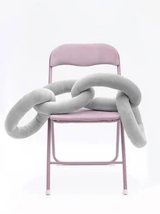 Poduszka Łańcuch, Chain Pillow Jasnoszara - Poduszki dekoracyjne Poduszka Łańcuch, Chain Pillow Jasnoszara - Poduszki dekoracyjne - miniaturka - grafika 1