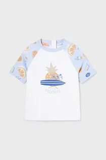 Koszulki dla chłopców - Mayoral t-shirt kąpielowy niemowlęcy kolor niebieski - grafika 1