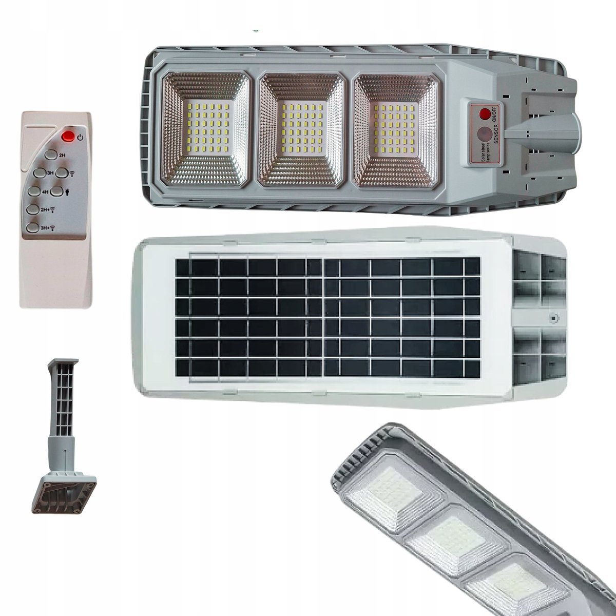 Lampa Solarna Led 100W Zewnętrzna Z Pilotem I Czujnikiem Ruchu Ip66