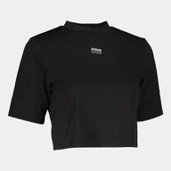 Koszulki i topy damskie - KOSZULKA CROP Z KRÓTKIM RĘKAWEM DAMSKA JOMA DAPHNE CZARNA 800152.100 r. M - miniaturka - grafika 1