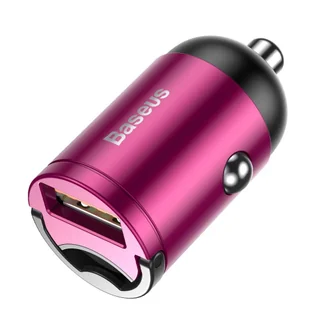 Baseus Baseus Tiny Star mini inteligentna ładowarka samochodowa USB 30W Quick Charge 3.0 różowy (VCHX-A04) hurtel-53288-0 - Ładowarki samochodowe - miniaturka - grafika 29