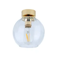Lampy sufitowe - Devi lampa sufitowa 1-punktowa czarna/transparent 4740 - miniaturka - grafika 1