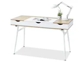 Biurka - Modne Biurko 120Cm Hit W Stylu Scadni Boden Białe-Dąb Sonoma - miniaturka - grafika 1