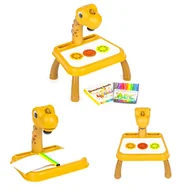 Projektory dla dzieci - Projektor tablica do rysowania dinozaur 12 flamastrów 24 wzory - miniaturka - grafika 1