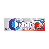 Gumy do żucia, lizaki, dropsy - Guma Orbit Draże White Strawberry 14G - miniaturka - grafika 1