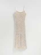 Sukienki - Reserved - Sukienka z cekinami - srebrny - miniaturka - grafika 1