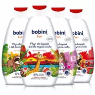 Kosmetyki kąpielowe dla dzieci - Bobini Płyn do Kąpieli Żel do Mycia dla Dzieci 4x500 ml - miniaturka - grafika 1