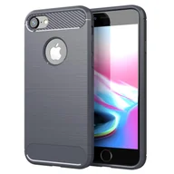 Etui i futerały do telefonów - Etui Cadorabo do Apple iPhone 7 / 7S / 8 w kolorze szarym ochronne etui z TPU na telefon komórkowy - miniaturka - grafika 1