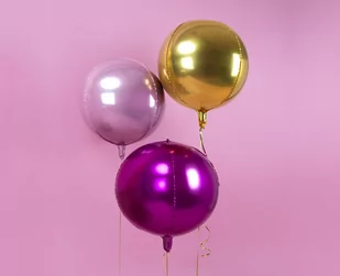 PartyDeco Balon foliowy, Kula, 40 cm, złoty - Kubki dla dzieci - miniaturka - grafika 1