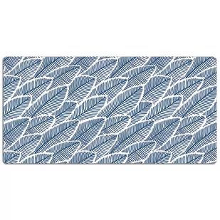 Duża podkładka na biurko Niebieskie liście 120x60cm, Dywanomat - Podkładki na biurko - miniaturka - grafika 1
