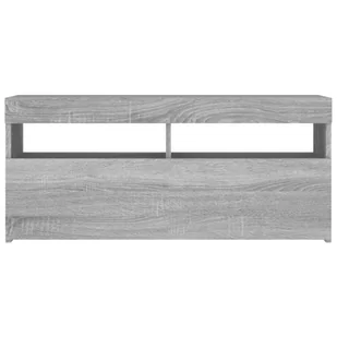 Lumarko Szafka pod TV z oświetleniem LED, szary dąb sonoma, 90x35x40 cm - Szafki RTV - miniaturka - grafika 9