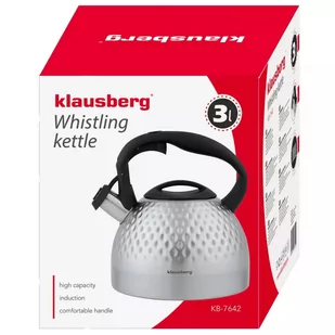 KLAUSBERG KB-7642 CZAJNIK STALOWY Z GWIZDKIEM 3L  - Czajniki na gaz - miniaturka - grafika 10