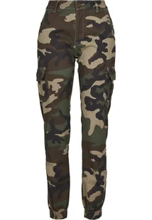 spodnie bojówki damskie HIGH WAIST CAMO woodcamo-29 - Legginsy - miniaturka - grafika 1