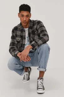 Dickies Koszula bawełniana męska kolor szary regular z kołnierzykiem klasycznym DK0A4XDZGYM-GREYMELANG - Koszule męskie - miniaturka - grafika 1