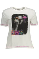 Koszulki i topy damskie - DESIGUAL T-SHIRT Z KRÓTKIM RĘKAWEM DAMSKI BIAŁY - miniaturka - grafika 1