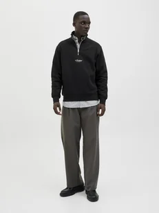 Jack & Jones Sweter - JJEsoho Mężczyźni Bawełna czarny jednolity, S - Swetry męskie - miniaturka - grafika 1