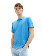 Koszulki męskie - TOM TAILOR Męska koszulka polo, 32025, niebieska minimalna flaga, L, 32025 - niebieski minimalny wzór flag, L - miniaturka - grafika 1