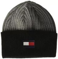 Czapki damskie - Tommy Hilfiger Mtze męska prążkowana czapka typu beanie-Mtze, Flaga Heather Grey, jeden rozmiar - miniaturka - grafika 1
