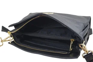 Funkcjonalna torebka damska na ramię - Czarna - Torebki damskie - miniaturka - grafika 8