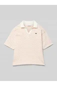 Koszulki i topy damskie - Koszulka polo z dekoltem w serek - Lacoste - miniaturka - grafika 1