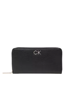Portfele - Calvin Klein Duży Portfel Damski Re-Lock Slim Z/A Wallet Lg Pbl K60K609482 Czarny - grafika 1