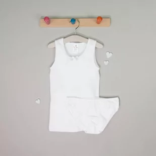 Dziewczęcy komplet komunijny, podkoszulek, majtki figi, biały, Tup Tup - Majtki damskie - miniaturka - grafika 1