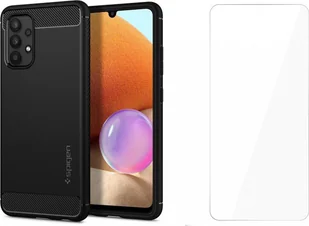 Braders Etui Spigen Rugged Armor + Szkło Płaskie do Samsung Galaxy A52 LTE / 5G - Etui i futerały do telefonów - miniaturka - grafika 1