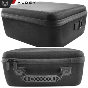 Etui kuferek walizka torba do Nintendo Switch OLED akcesoria 21 gier Alogy Wodoodporne z paskiem Czarny - Agrowłókniny - miniaturka - grafika 9
