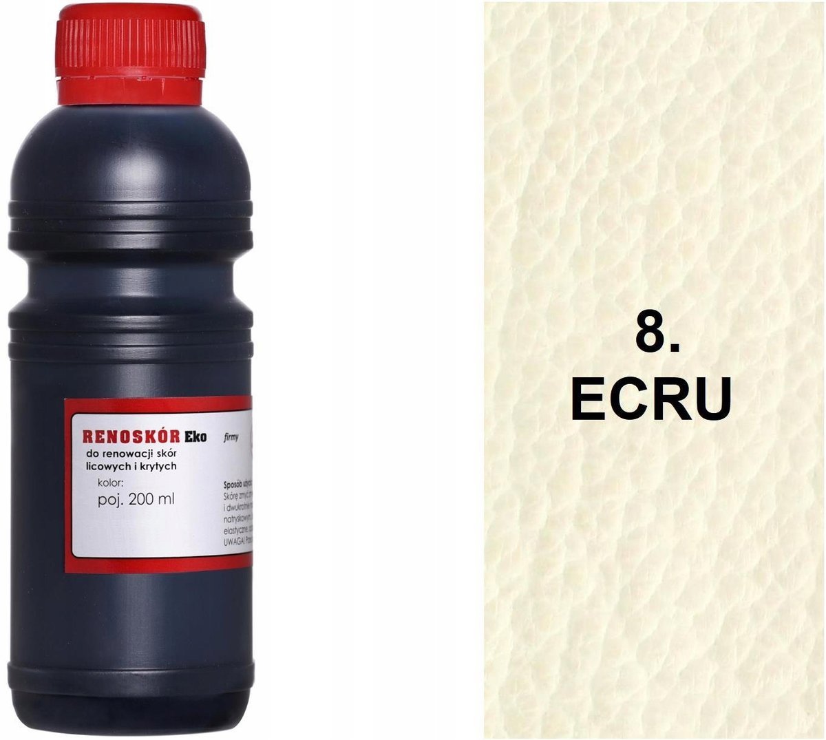 G12-91 ECRU 8 RENOSKÓR FARBA DO RENOWACJI SKÓRY LICOWEJ LAKIER WILBRA 200ml